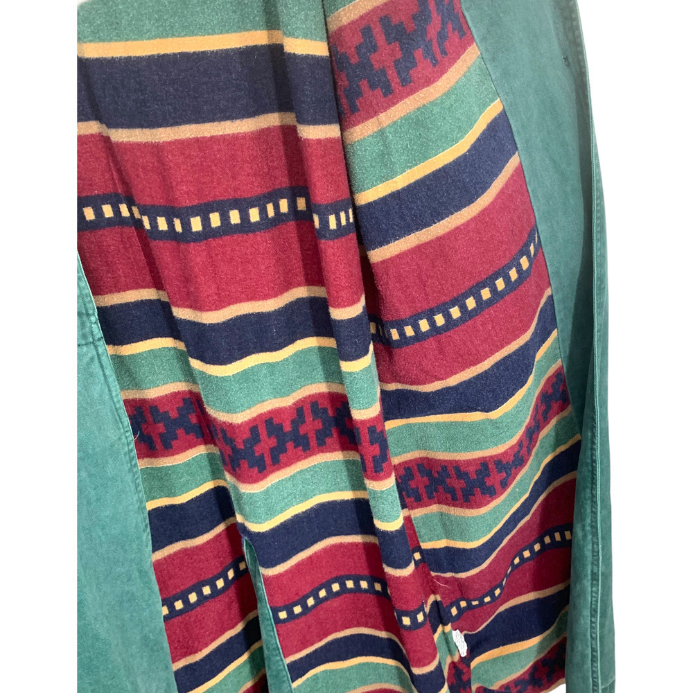 Vtg Brandon Thomas Southwestern Western Duster Coat Aztec Tribal Flannel Sz M - Picture 6 of 10
